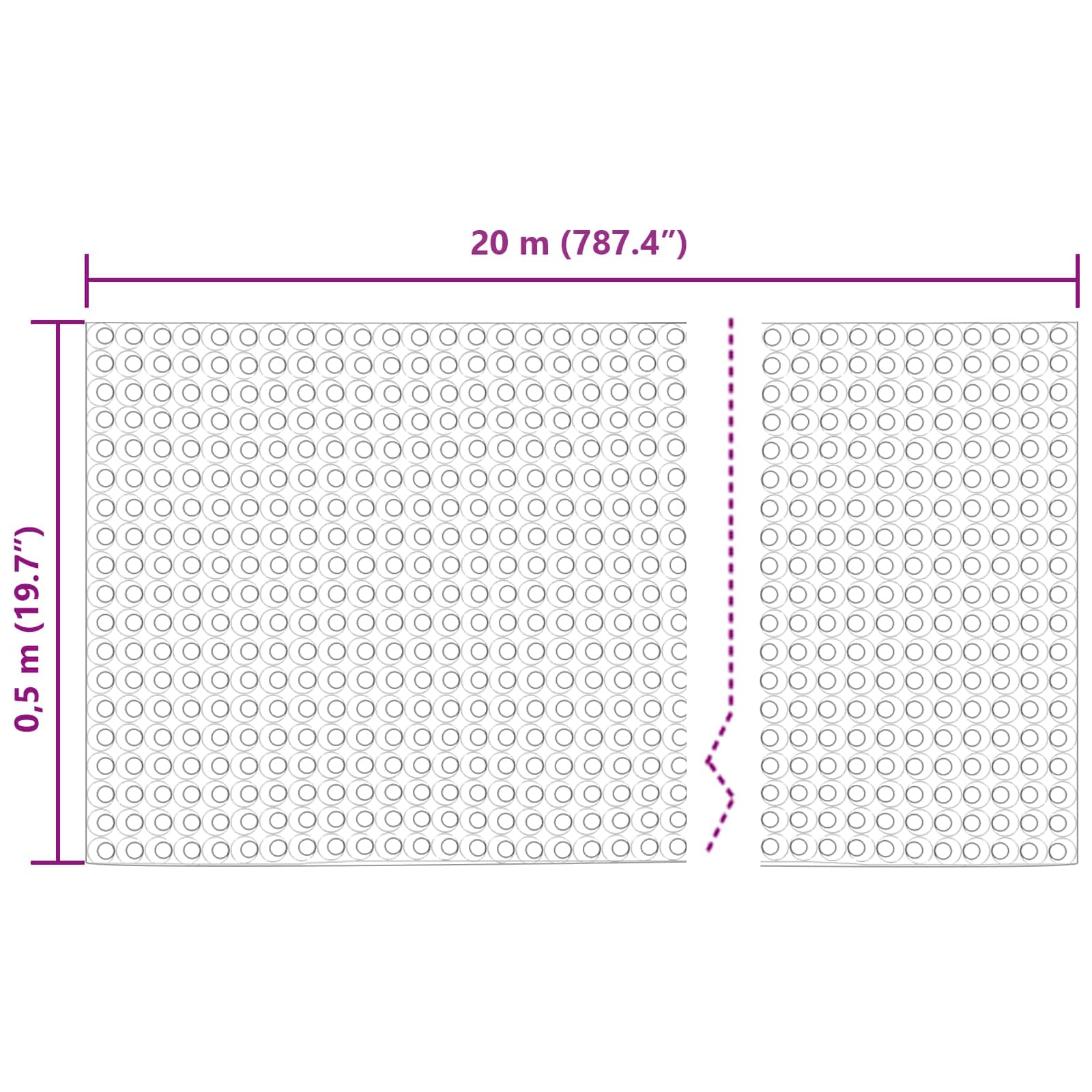 Pucketana odvodna ploča Crna 0,5 x 20 m HDPE