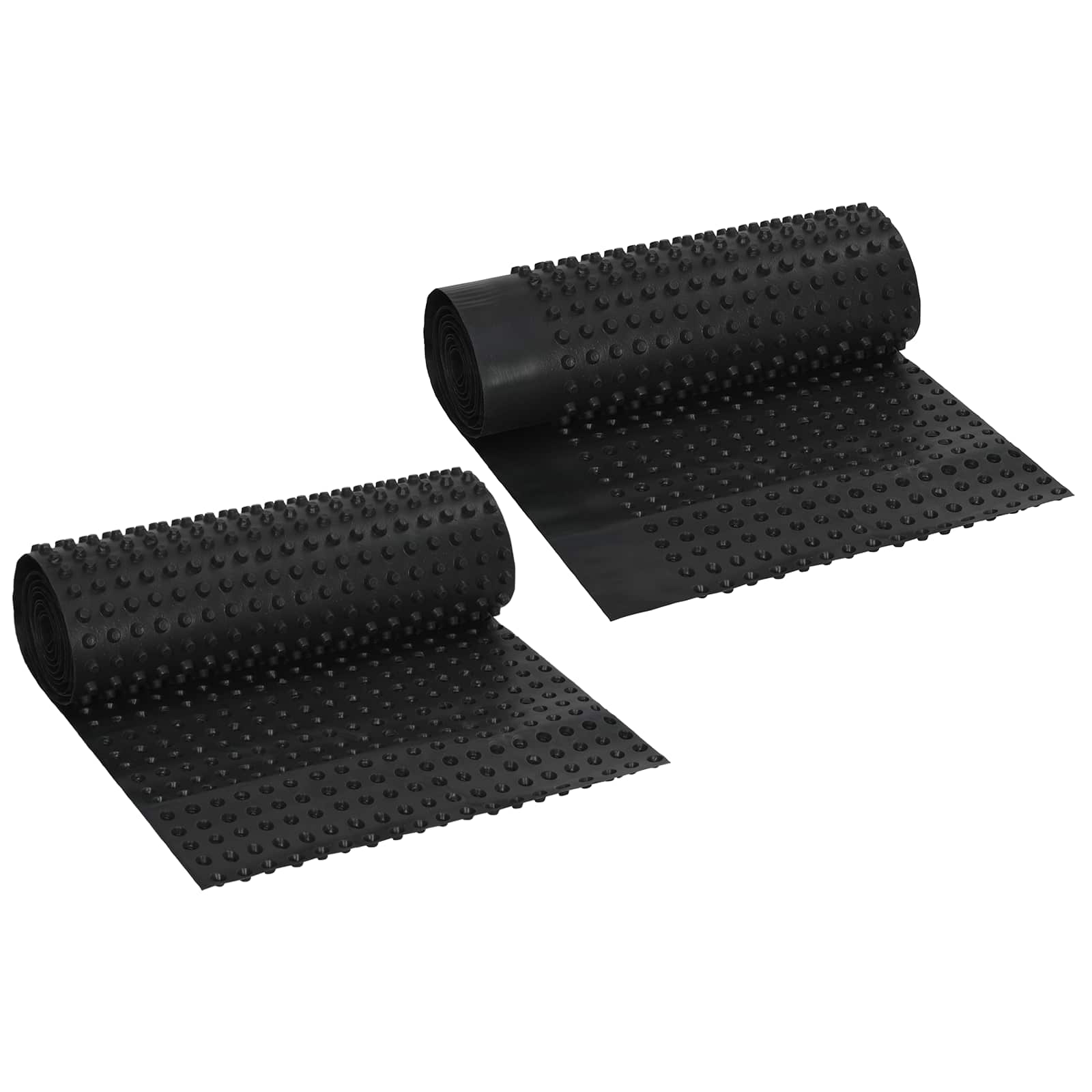 Pucketana odvodna ploča 2 pcs Crna 0,5 x 20 m HDPE