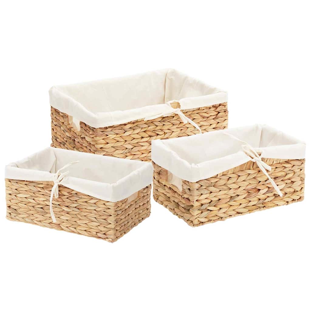 Košare za pohranu 3 pcs Prirodna Zumbul