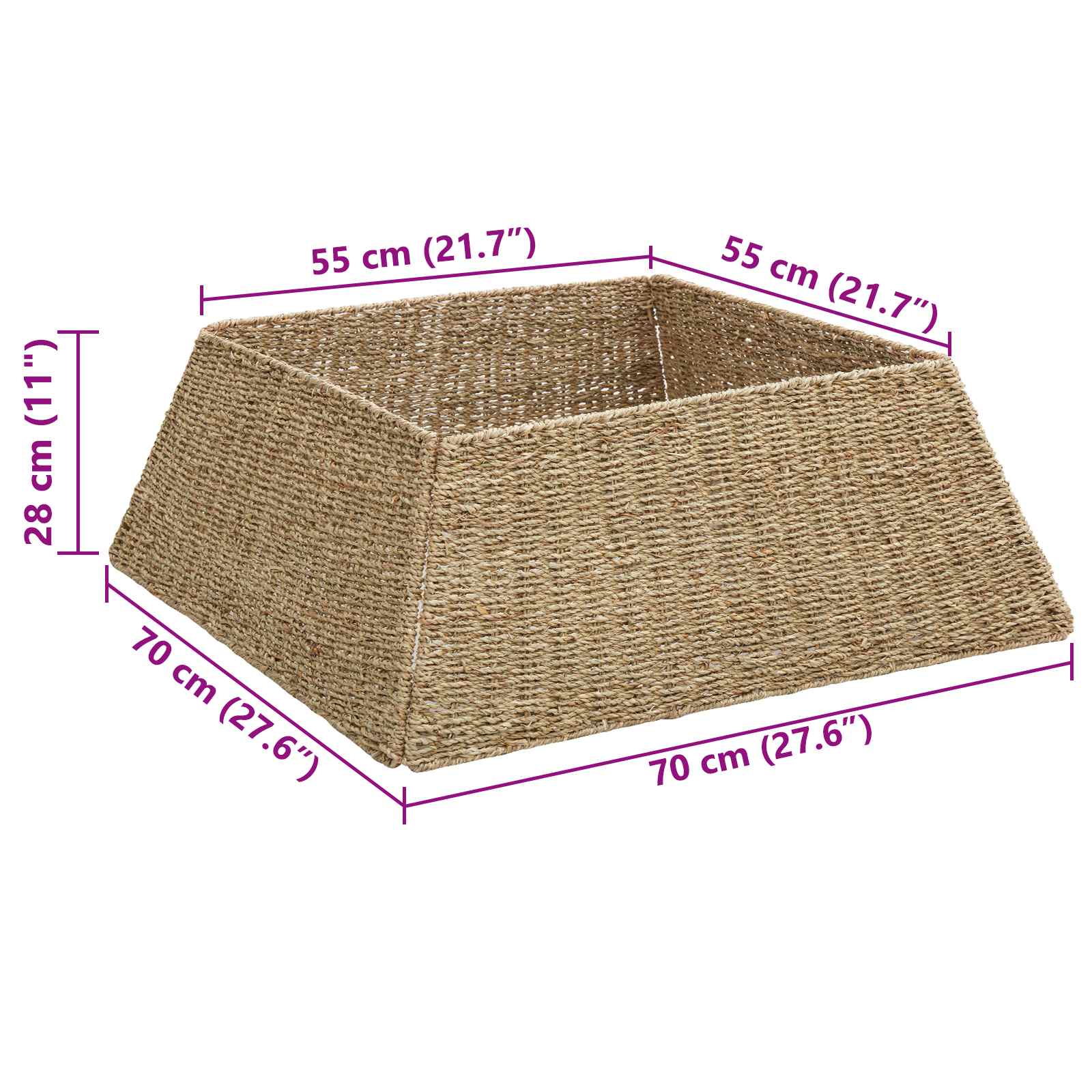 Ogrlica za božićno drvce Smeđa 70 x 70 x 28 cm Morske cvjetnice
