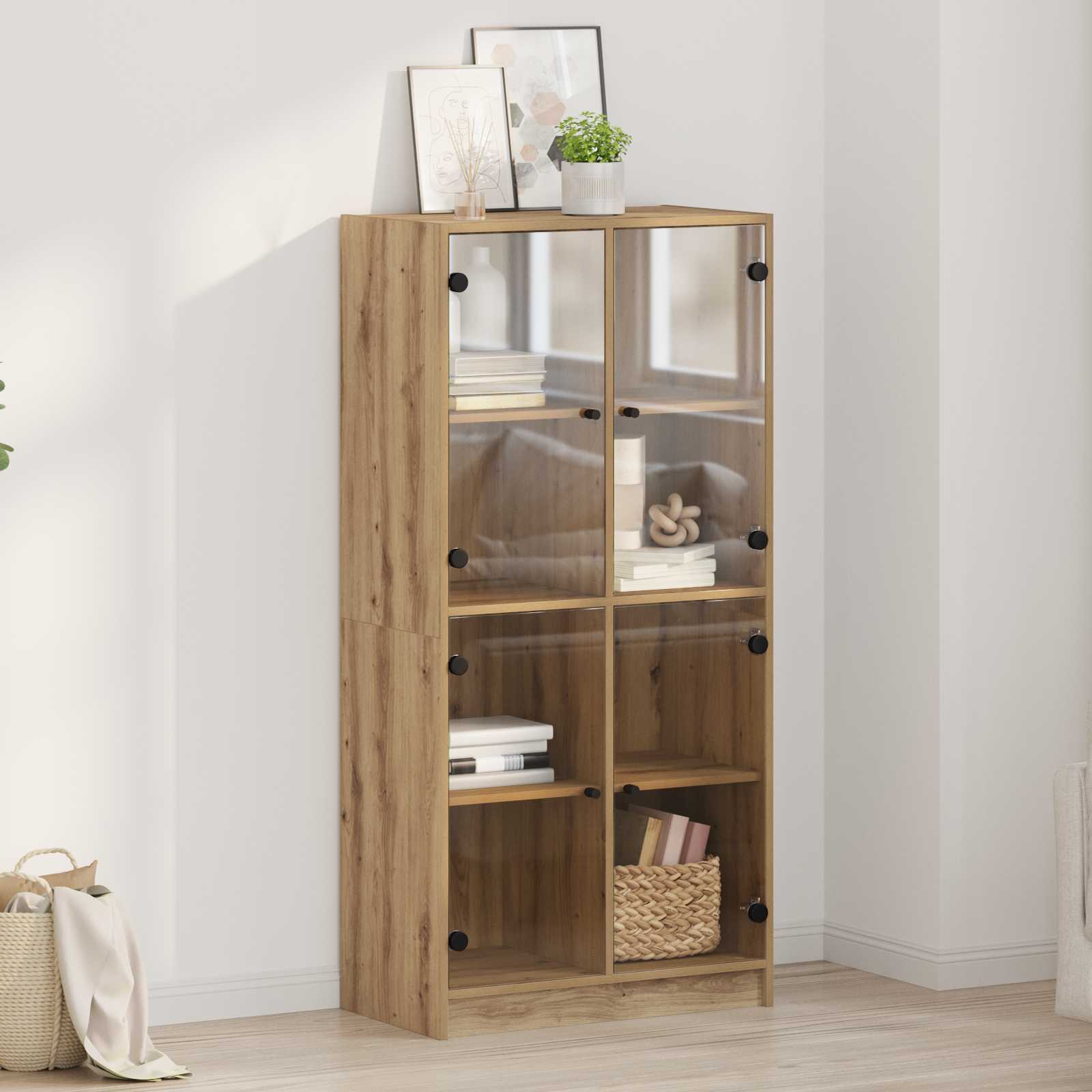Highboard Umjetnički hrast 68 x 37 x 142 cm Konstruirano drvo
