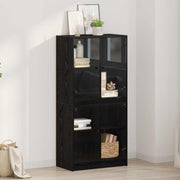 Highboard Crni hrast 68 x 37 x 142 cm Konstruirano drvo