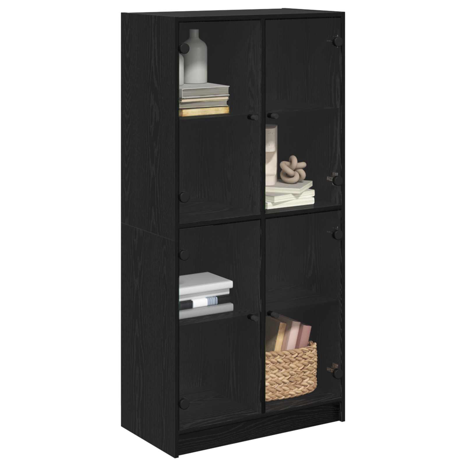 Highboard Crni hrast 68 x 37 x 142 cm Konstruirano drvo