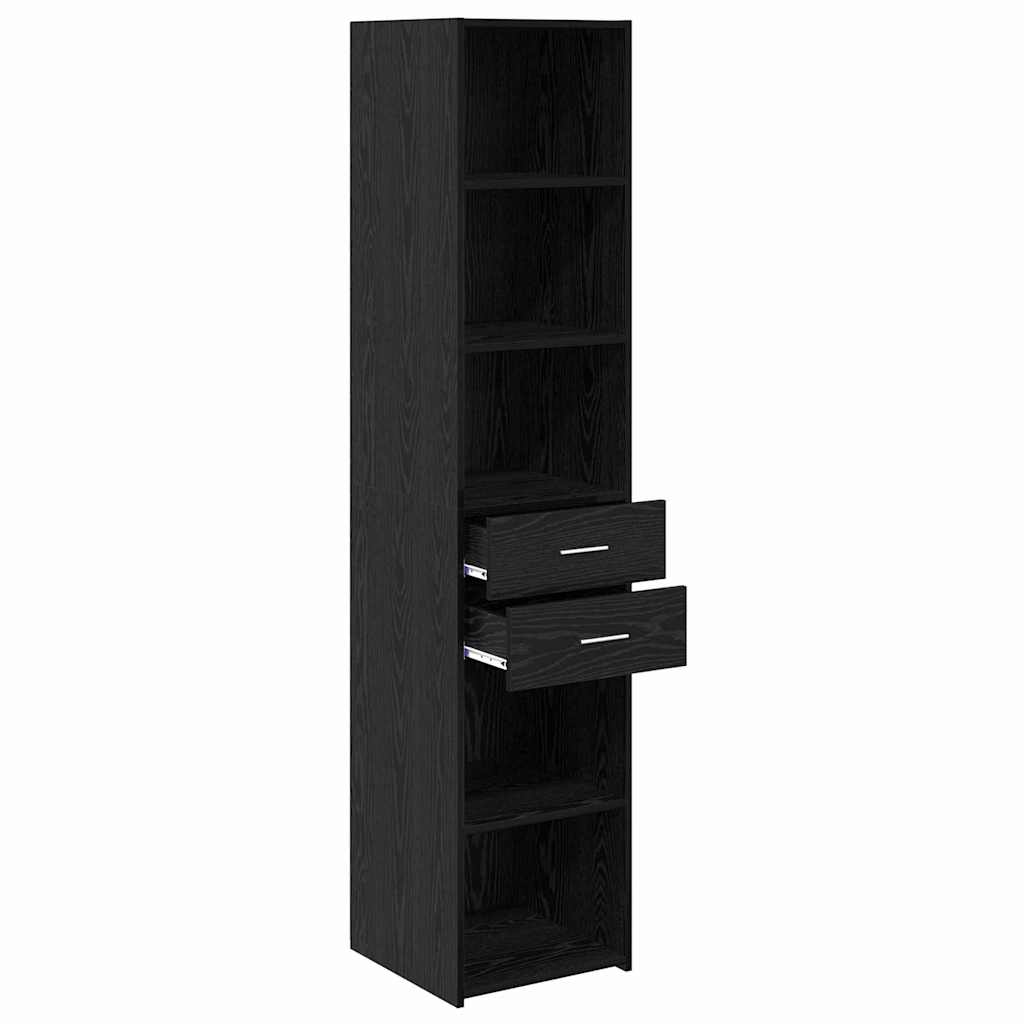 Highboard Crni hrast 40 x 42,5 x 185 cm Konstruirano drvo