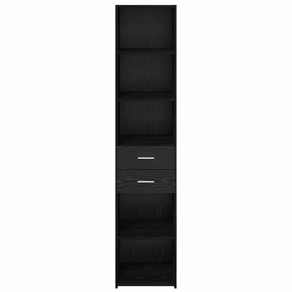 Highboard Crni hrast 40 x 42,5 x 185 cm Konstruirano drvo