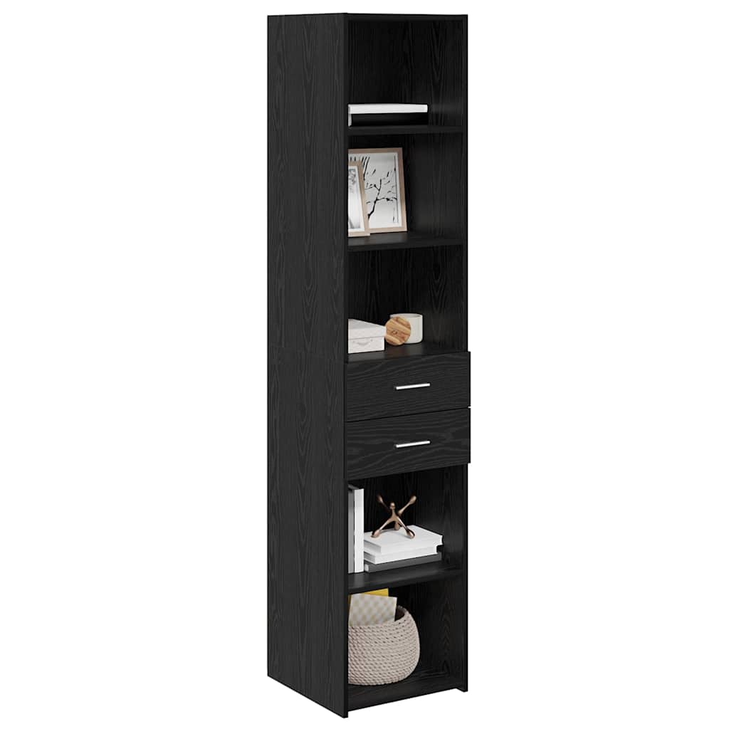 Highboard Crni hrast 40 x 42,5 x 185 cm Konstruirano drvo