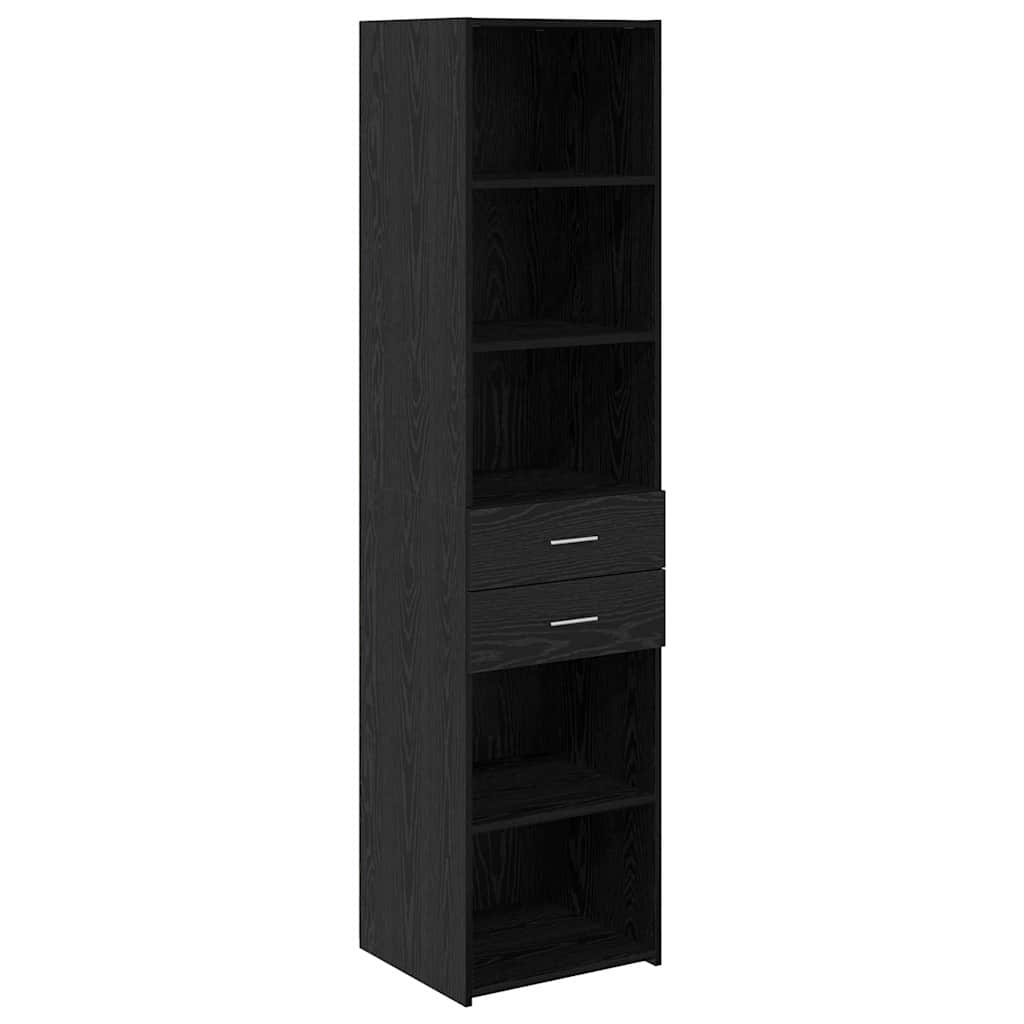 Highboard Crni hrast 45 x 42,5 x 185 cm Konstruirano drvo