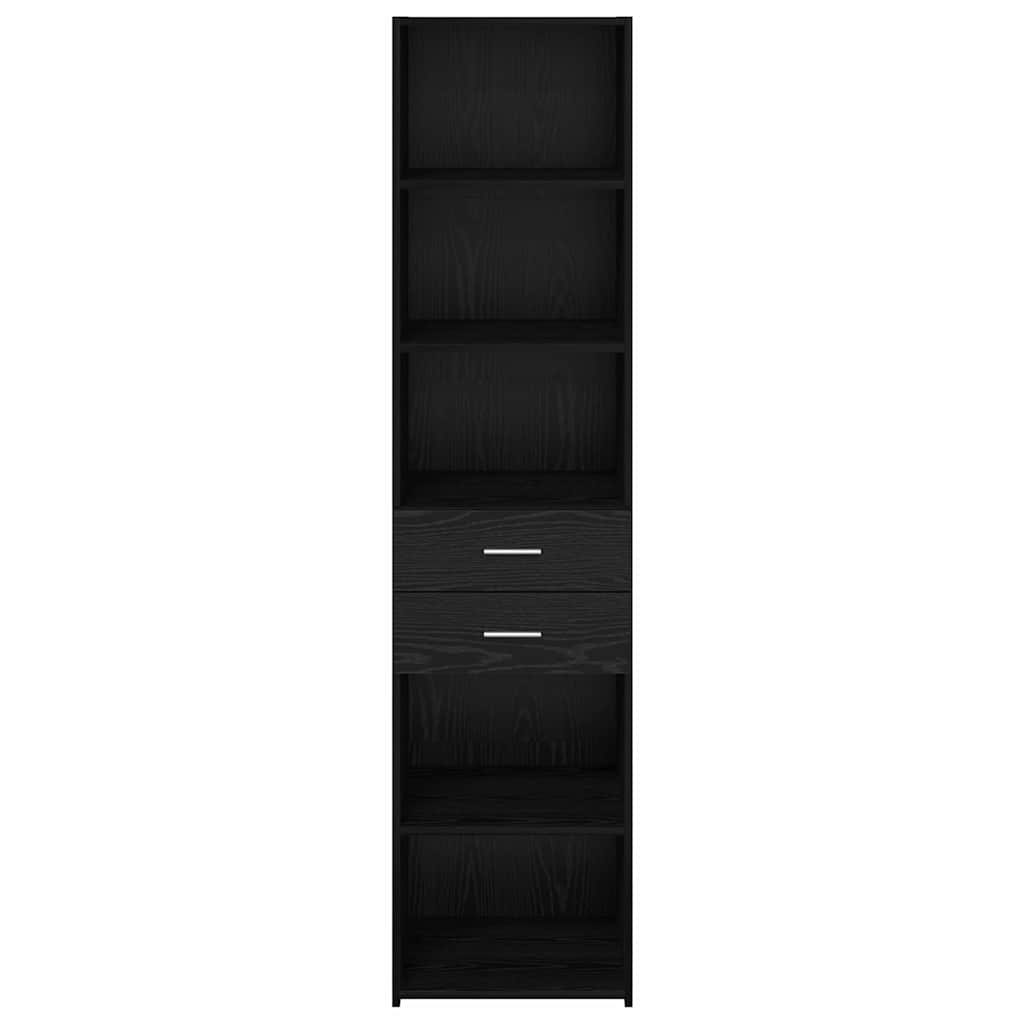 Highboard Crni hrast 45 x 42,5 x 185 cm Konstruirano drvo