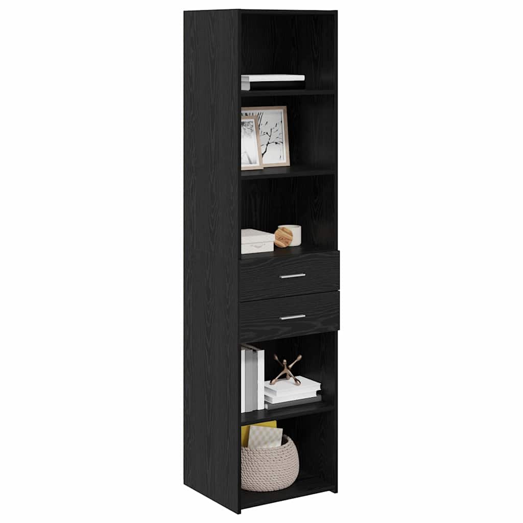 Highboard Crni hrast 45 x 42,5 x 185 cm Konstruirano drvo