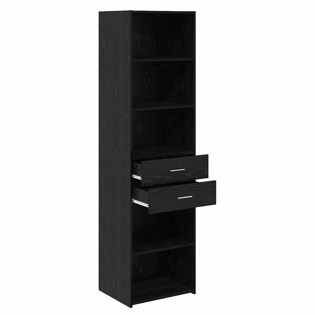 Highboard Crni hrast 50 x 42,5 x 185 cm Konstruirano drvo