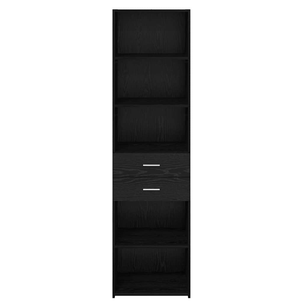 Highboard Crni hrast 50 x 42,5 x 185 cm Konstruirano drvo
