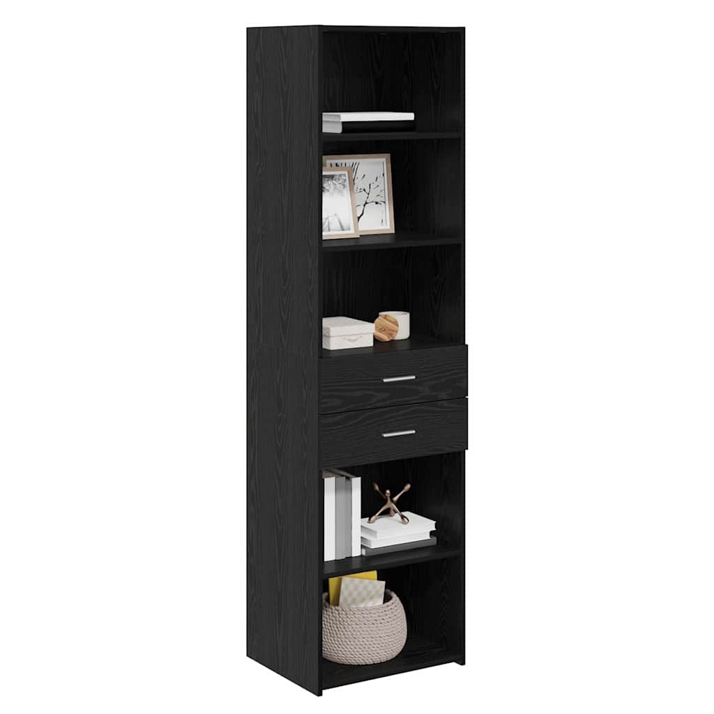 Highboard Crni hrast 50 x 42,5 x 185 cm Konstruirano drvo