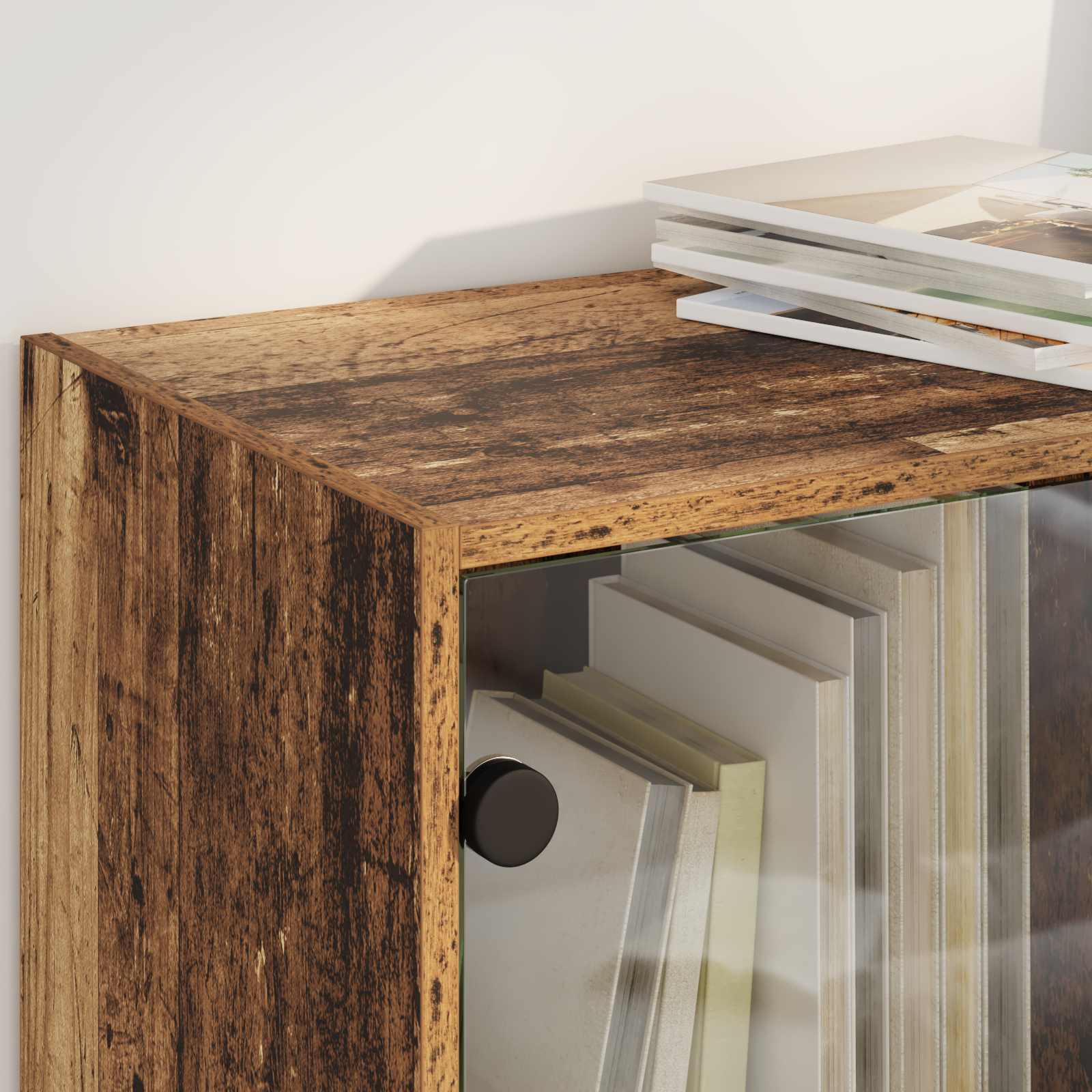 Highboard 2 pcs Staro drvo 68 x 37 x 142 cm Konstruirano drvo