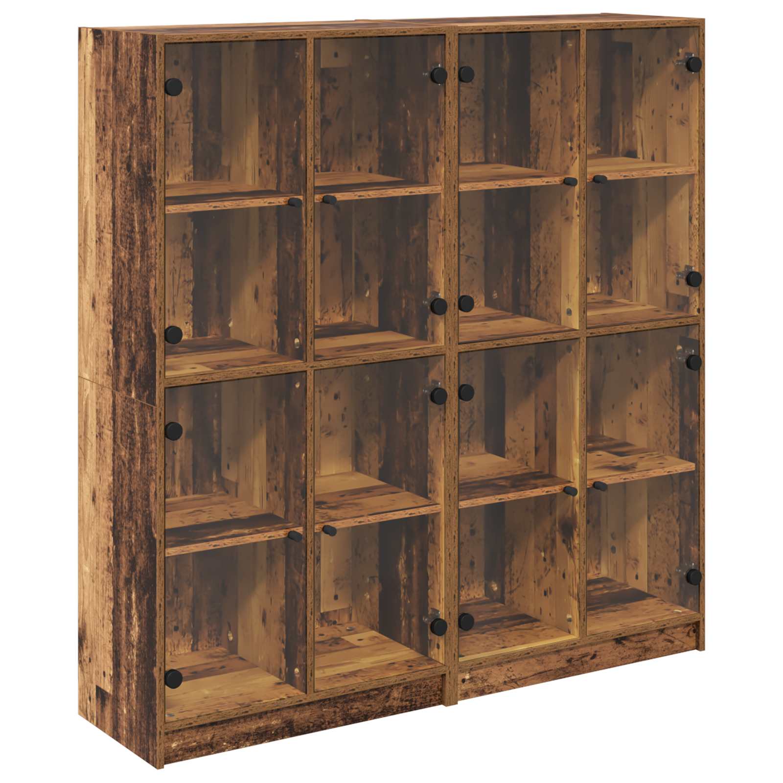 Highboard 2 pcs Staro drvo 68 x 37 x 142 cm Konstruirano drvo