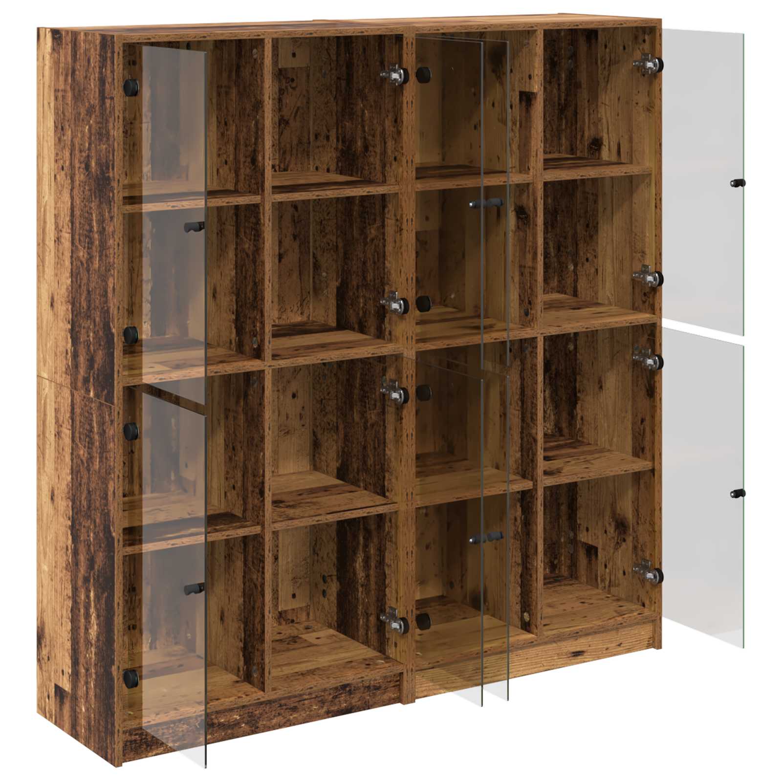 Highboard 2 pcs Staro drvo 68 x 37 x 142 cm Konstruirano drvo