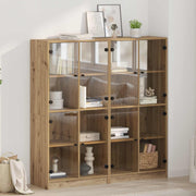 Highboard 2 pcs Umjetnički hrast 68 x 37 x 142 cm