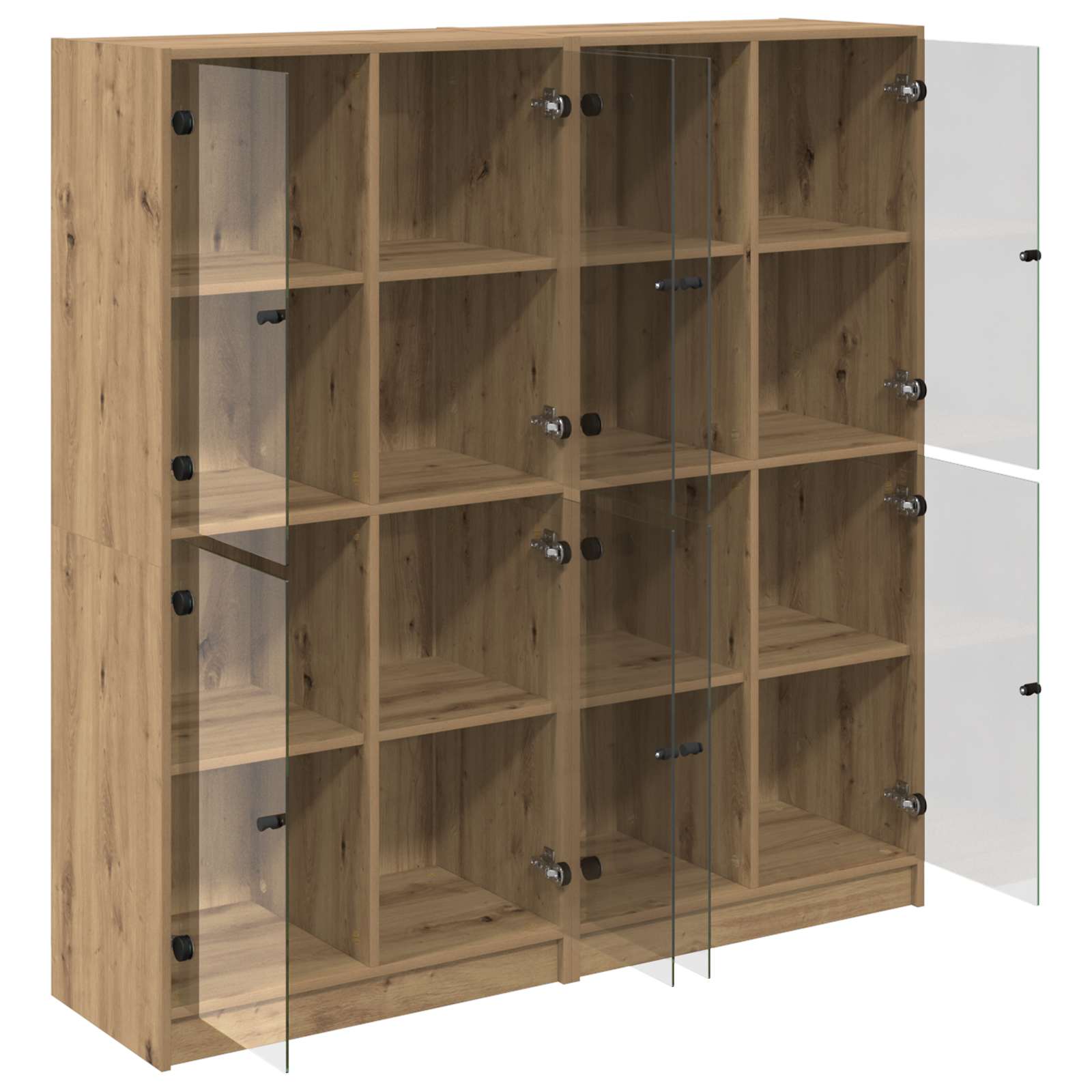 Highboard 2 pcs Umjetnički hrast 68 x 37 x 142 cm