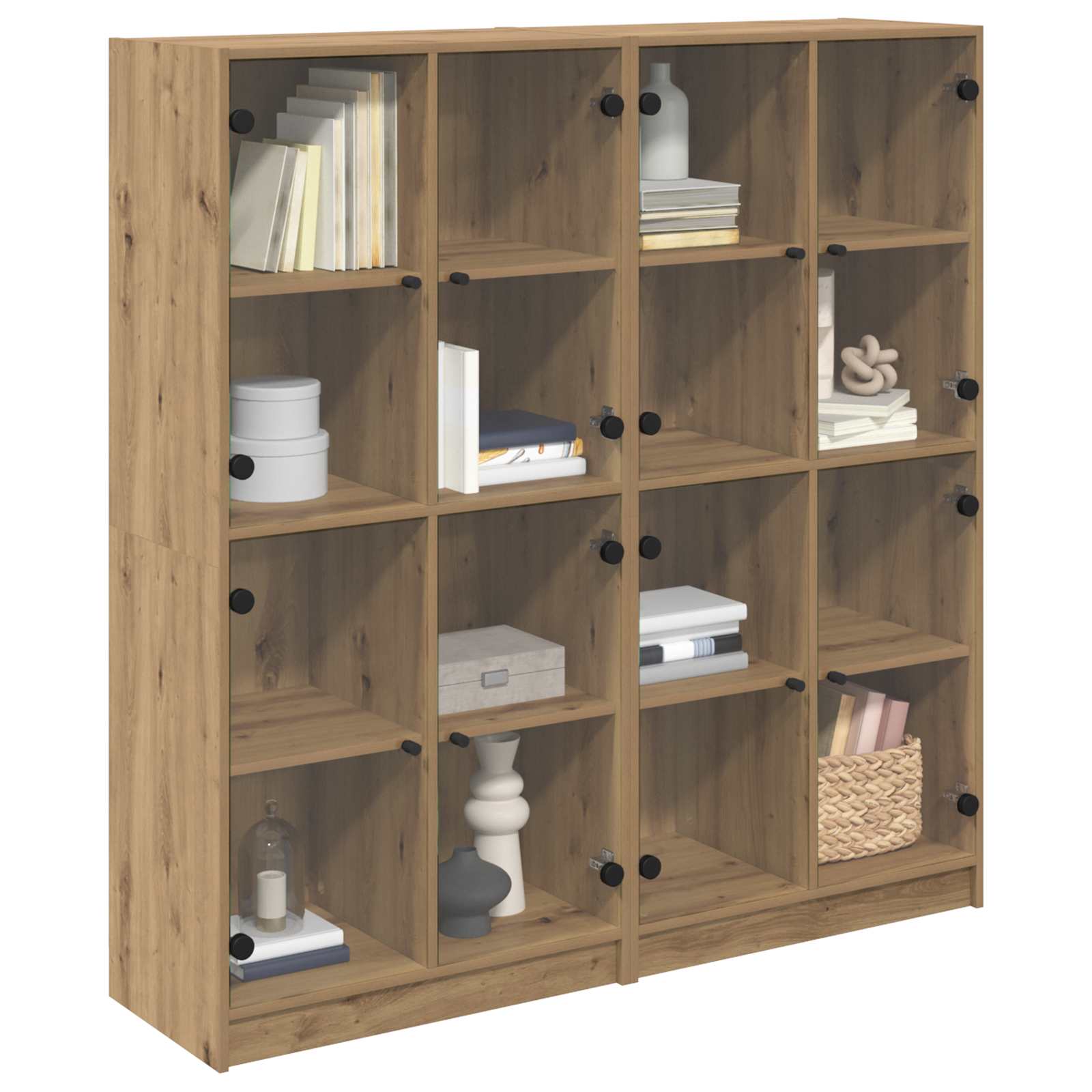 Highboard 2 pcs Umjetnički hrast 68 x 37 x 142 cm