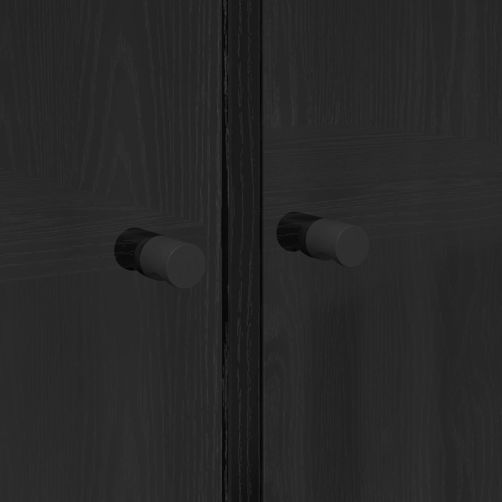 Highboard 2 pcs Crni hrast 68 x 37 x 142 cm Konstruirano drvo