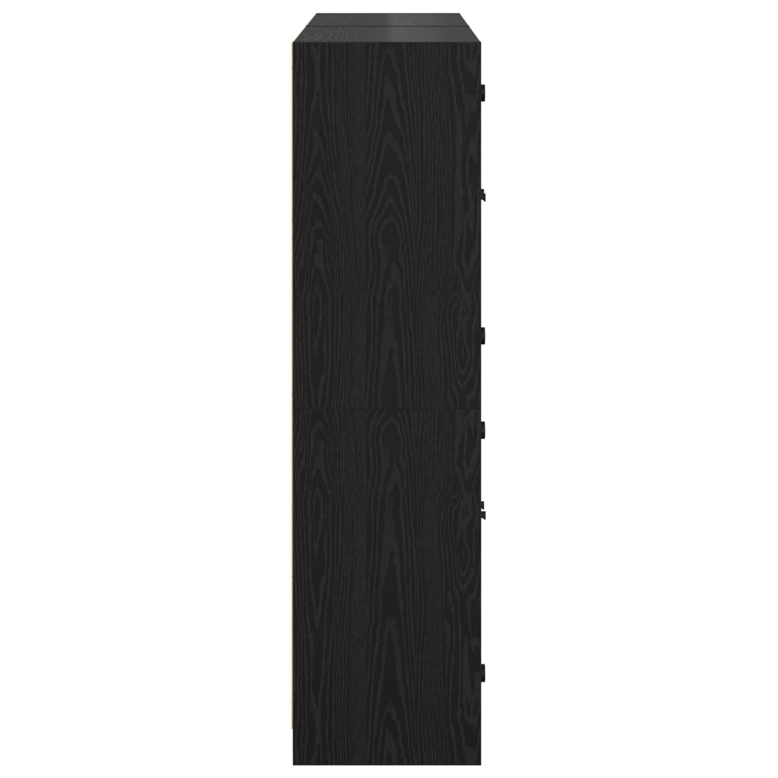 Highboard 2 pcs Crni hrast 68 x 37 x 142 cm Konstruirano drvo