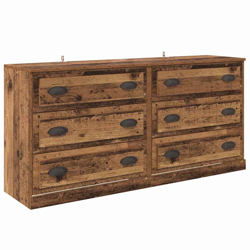 Komode 2 pcs Staro drvo 70 x 35,5 x 67,5 cm Konstruirano drvo