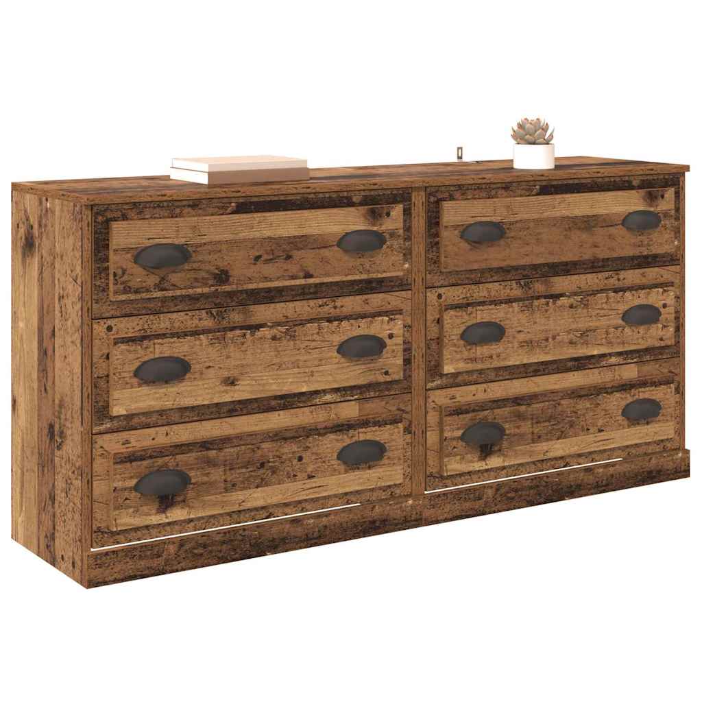 Komode 2 pcs Staro drvo 70 x 35,5 x 67,5 cm Konstruirano drvo