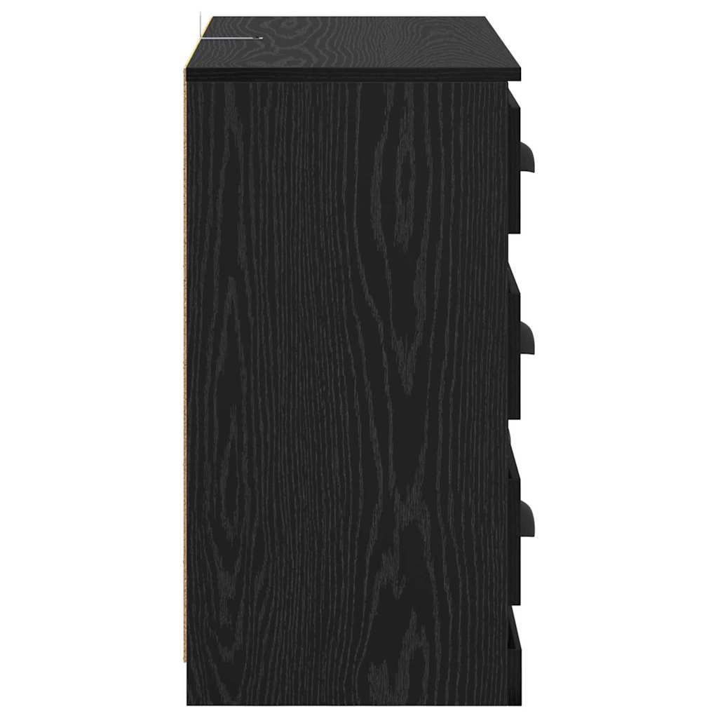 Komode 2 pcs Crni hrast 70 x 35,5 x 67,5 cm Konstruirano drvo