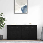 Komode 2 pcs Crni hrast 70 x 35,5 x 67,5 cm Konstruirano drvo