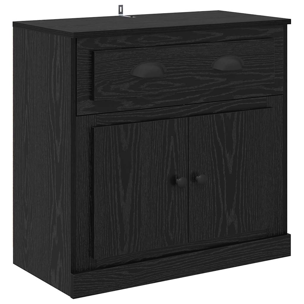 Komode 2 pcs Crni hrast 70 x 35,5 x 67,5 cm Konstruirano drvo