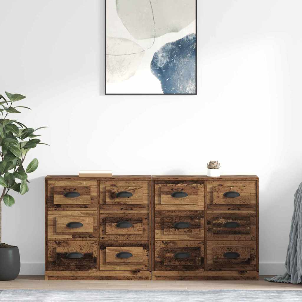 Komode 2 pcs Staro drvo 70 x 35,5 x 67,5 cm Konstruirano drvo