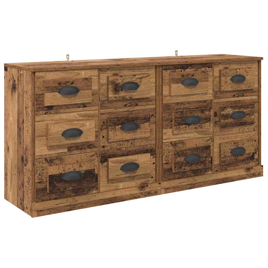 Komode 2 pcs Staro drvo 70 x 35,5 x 67,5 cm Konstruirano drvo