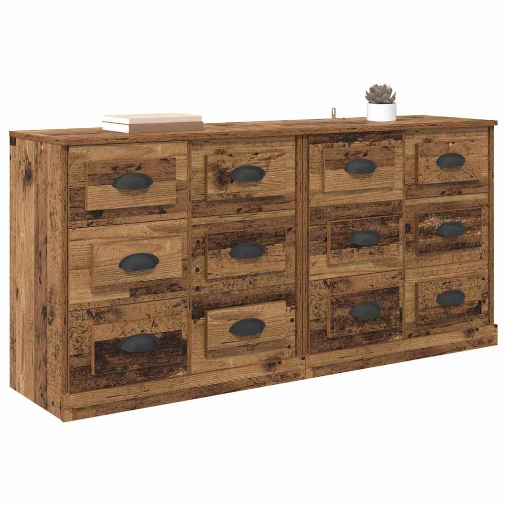 Komode 2 pcs Staro drvo 70 x 35,5 x 67,5 cm Konstruirano drvo