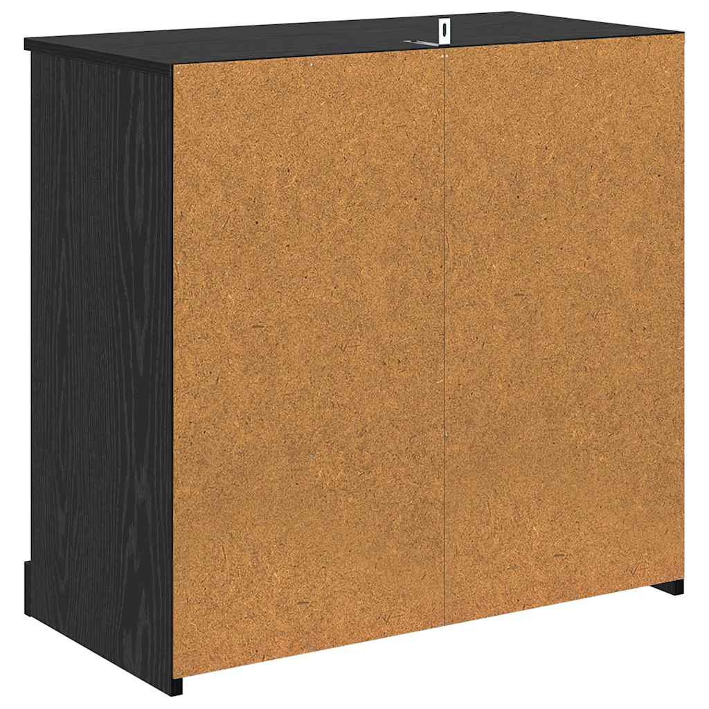 Komode 2 pcs Crni hrast 70 x 35,5 x 67,5 cm Konstruirano drvo