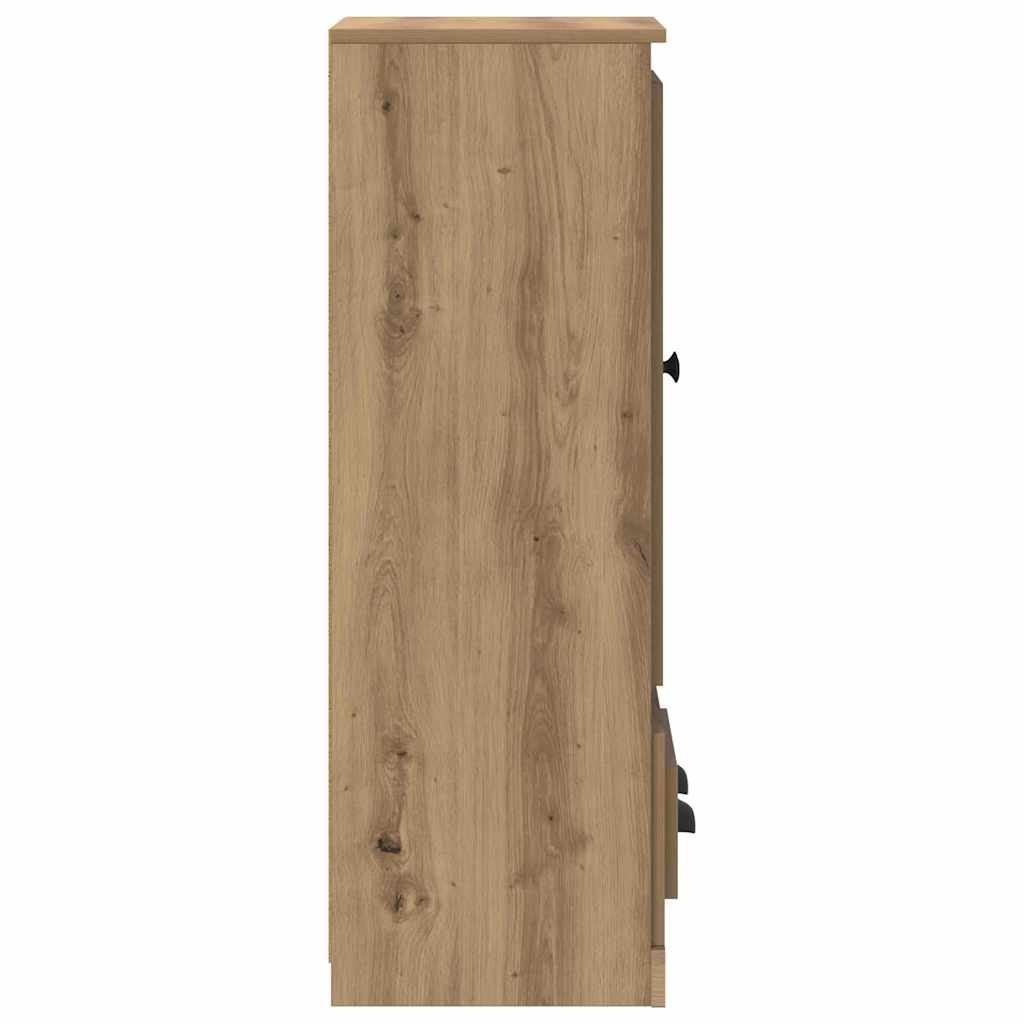 Highboard s ladicama 3 pcs Umjetnički hrast Konstruirano drvo
