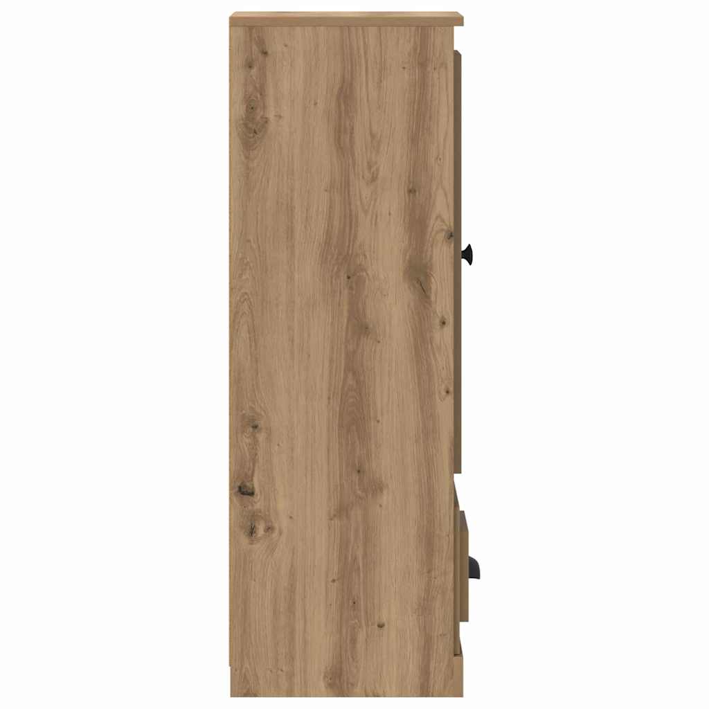 Highboard s ladicama 3 pcs Umjetnički hrast Konstruirano drvo