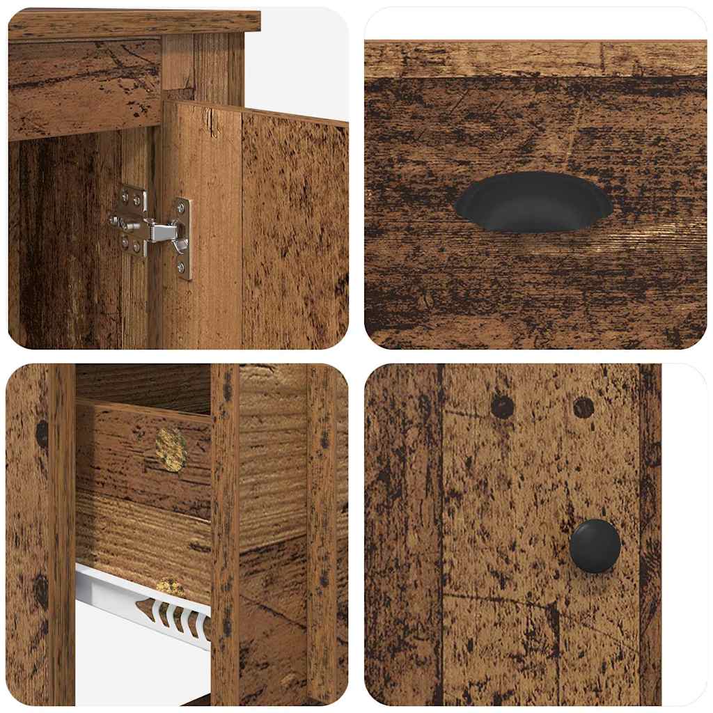 Highboard s ladicama 3 pcs Staro drvo Konstruirano drvo