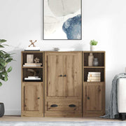 Highboard s ladicama 3 pcs Umjetnički hrast Konstruirano drvo