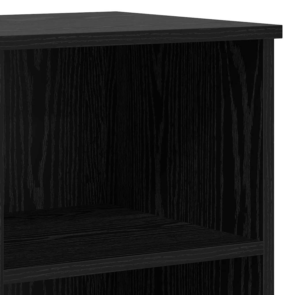 Highboard s ladicama 3 pcs Crni hrast Konstruirano drvo