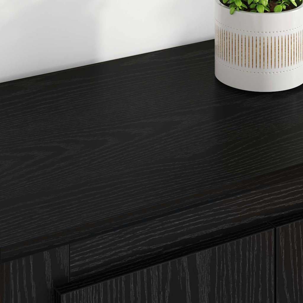 Highboard s ladicama 3 pcs Crni hrast Konstruirano drvo