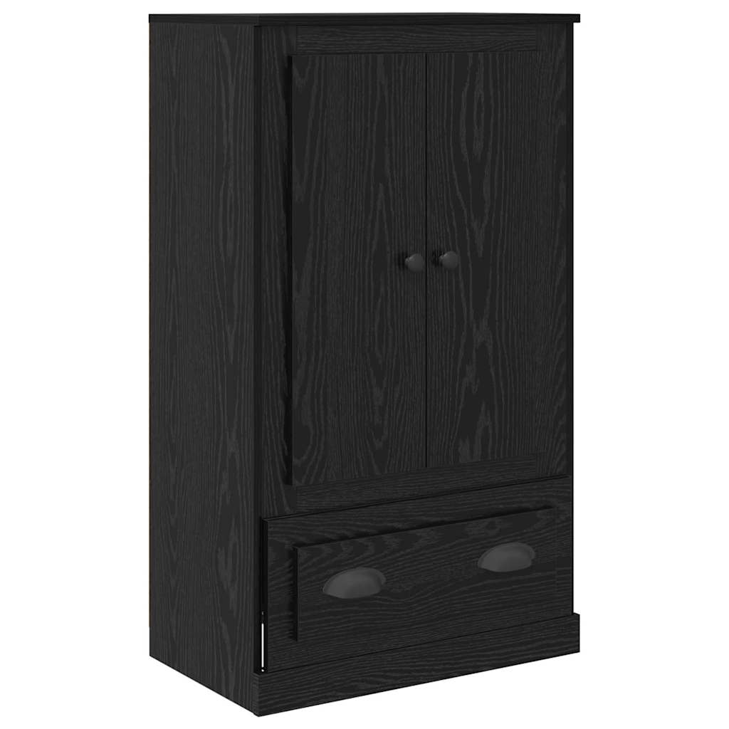 Highboard s ladicama 3 pcs Crni hrast Konstruirano drvo