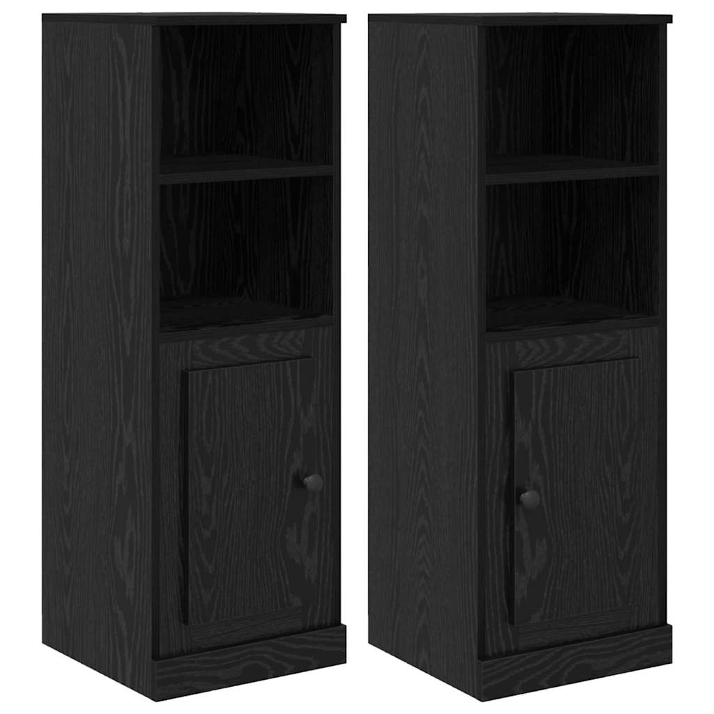 Highboard s ladicama 3 pcs Crni hrast Konstruirano drvo