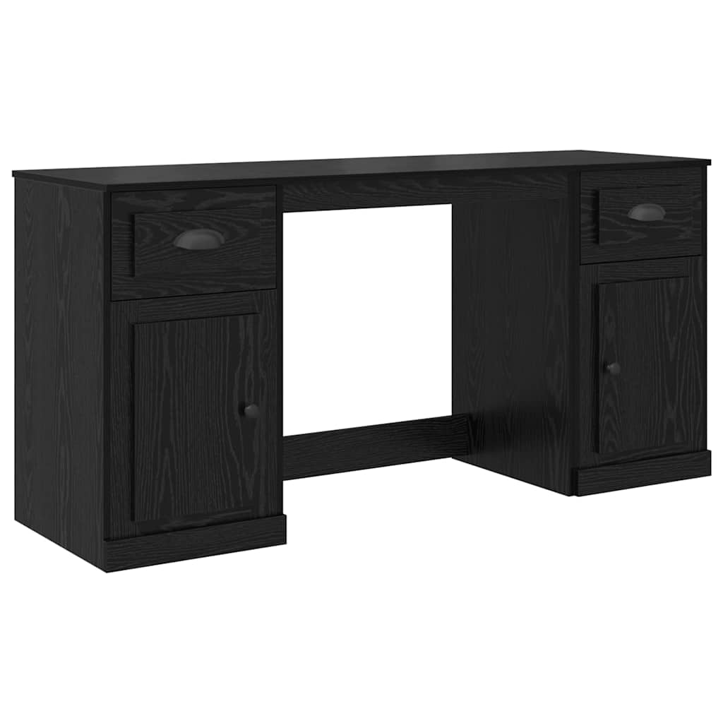 Stol s ormarom Crni hrast 154,5 x 50 x 75 cm Konstruirano drvo