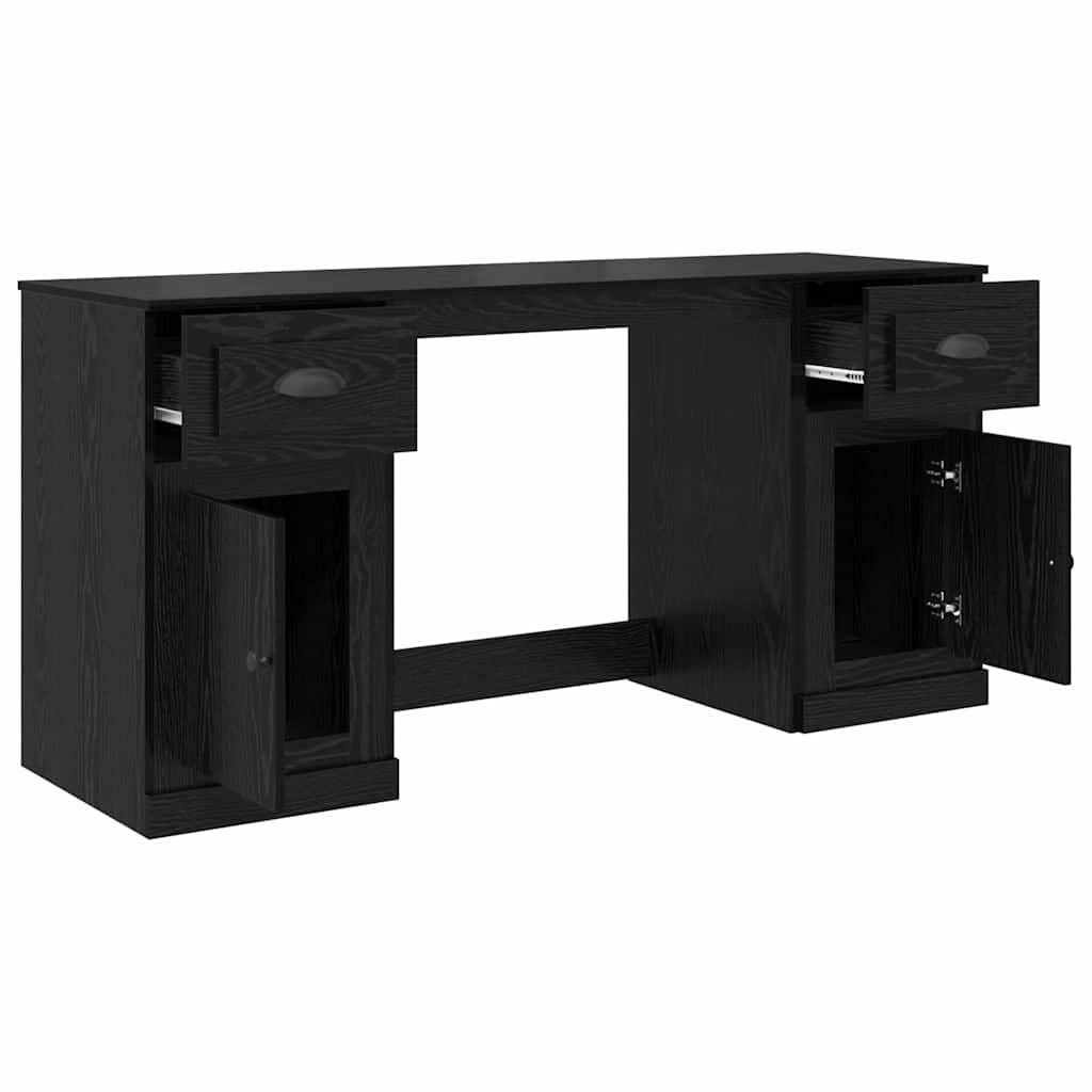 Stol s ormarom Crni hrast 154,5 x 50 x 75 cm Konstruirano drvo