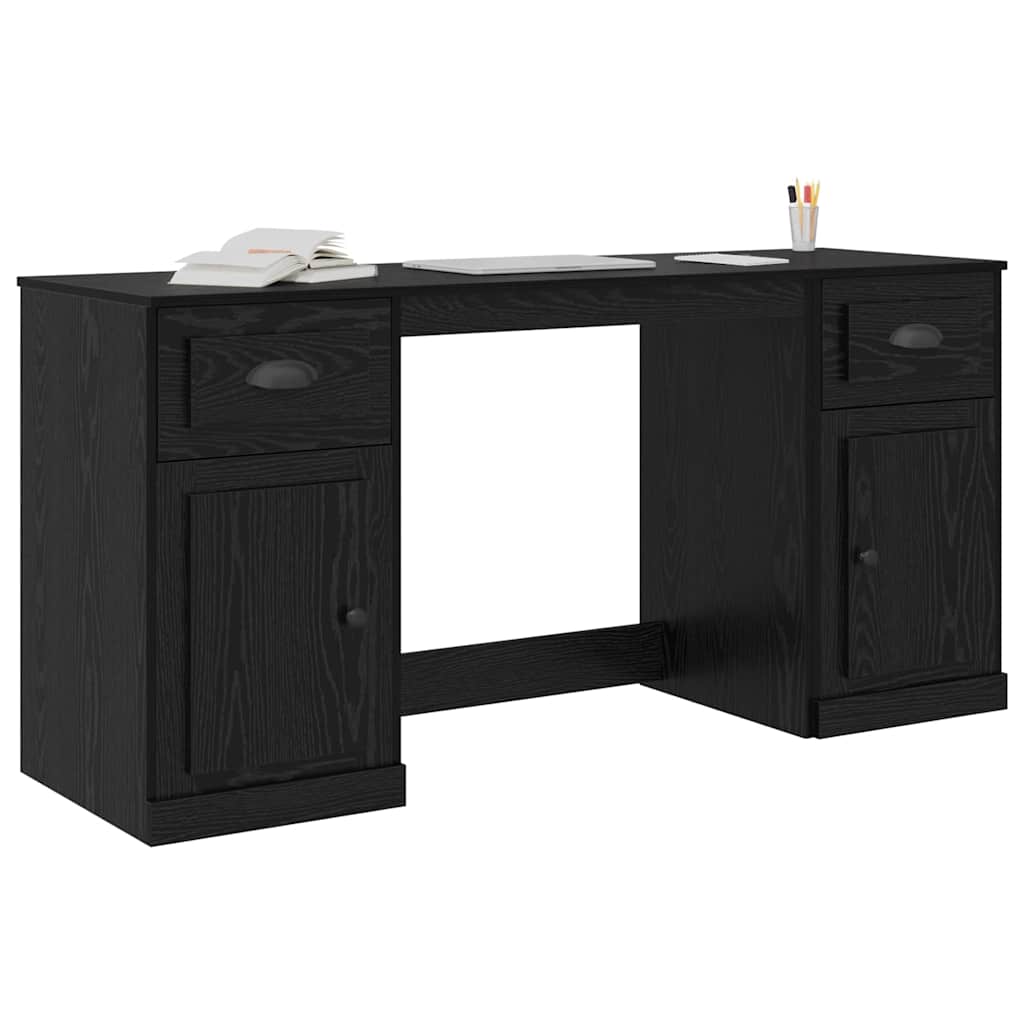 Stol s ormarom Crni hrast 154,5 x 50 x 75 cm Konstruirano drvo