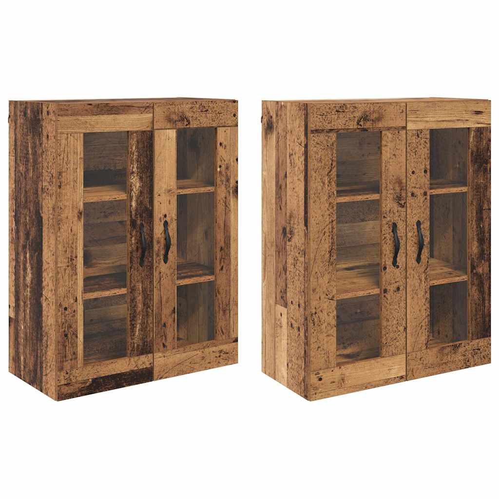 Zidni ormari 2 pcs Staro drvo 69,5 x 34 x 90 cm
