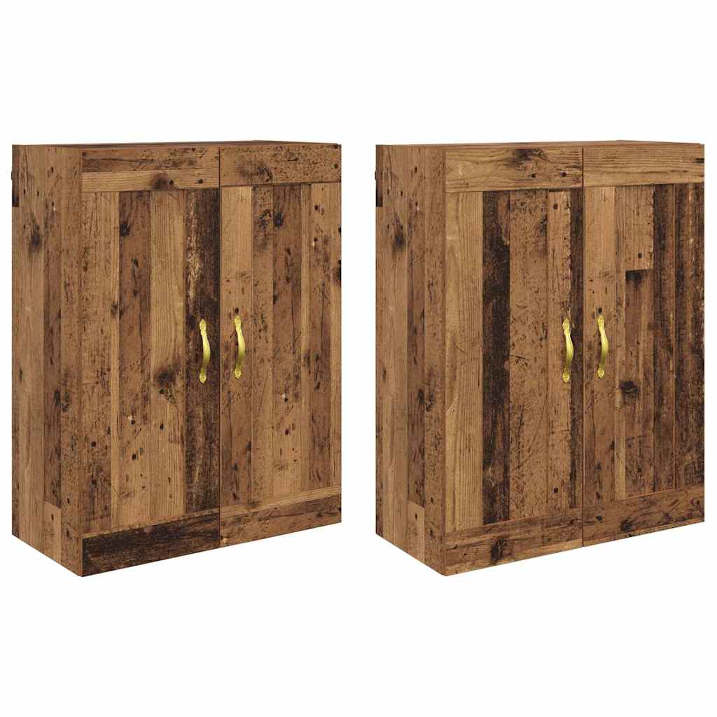 Kabinetski zidni Zidne 2 pcs Staro drvo 69,5 x 34 x 90 cm
