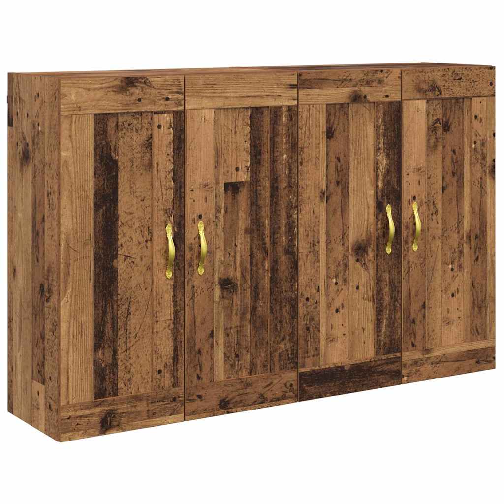 Kabinetski zidni Zidne 2 pcs Staro drvo 69,5 x 34 x 90 cm