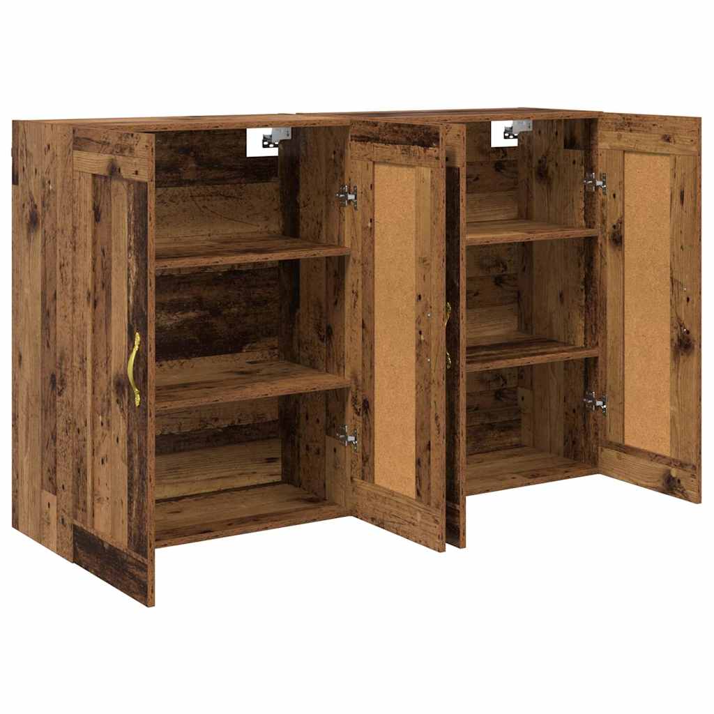 Kabinetski zidni Zidne 2 pcs Staro drvo 69,5 x 34 x 90 cm