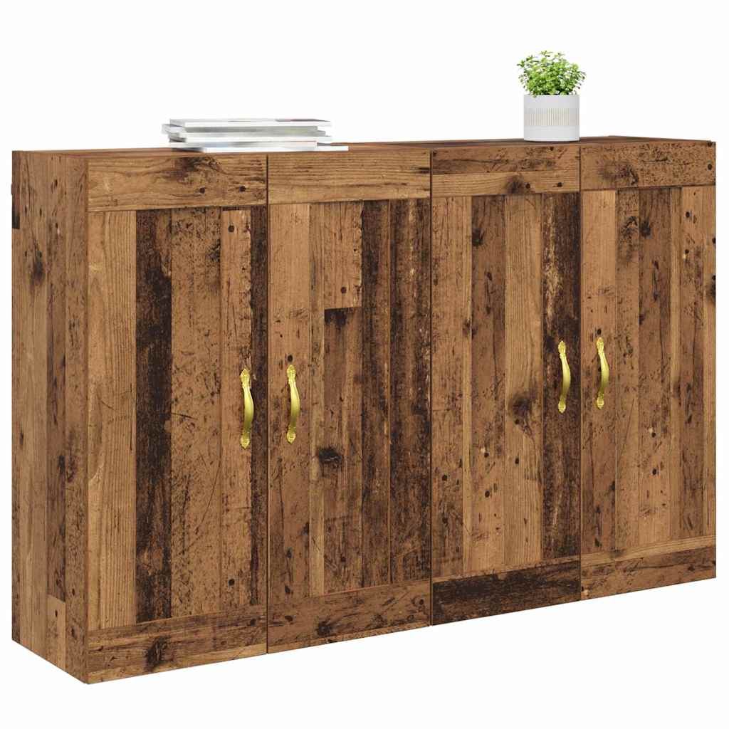 Kabinetski zidni Zidne 2 pcs Staro drvo 69,5 x 34 x 90 cm