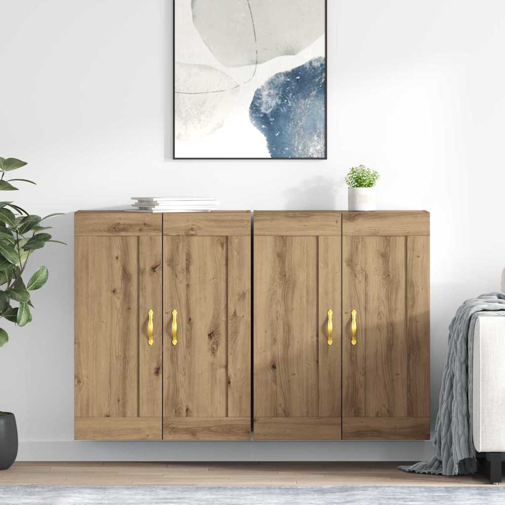 Kabinetski zidni 2 pcs Umjetnički hrast 69,5 x 34 x 90 cm